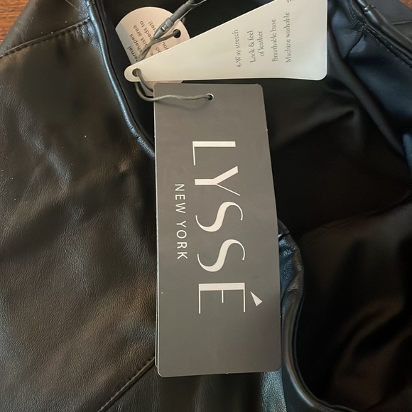 BRAND NEW Designer Leather Pants - Vegan, stretchy, with Tags - Picture 4 of 5